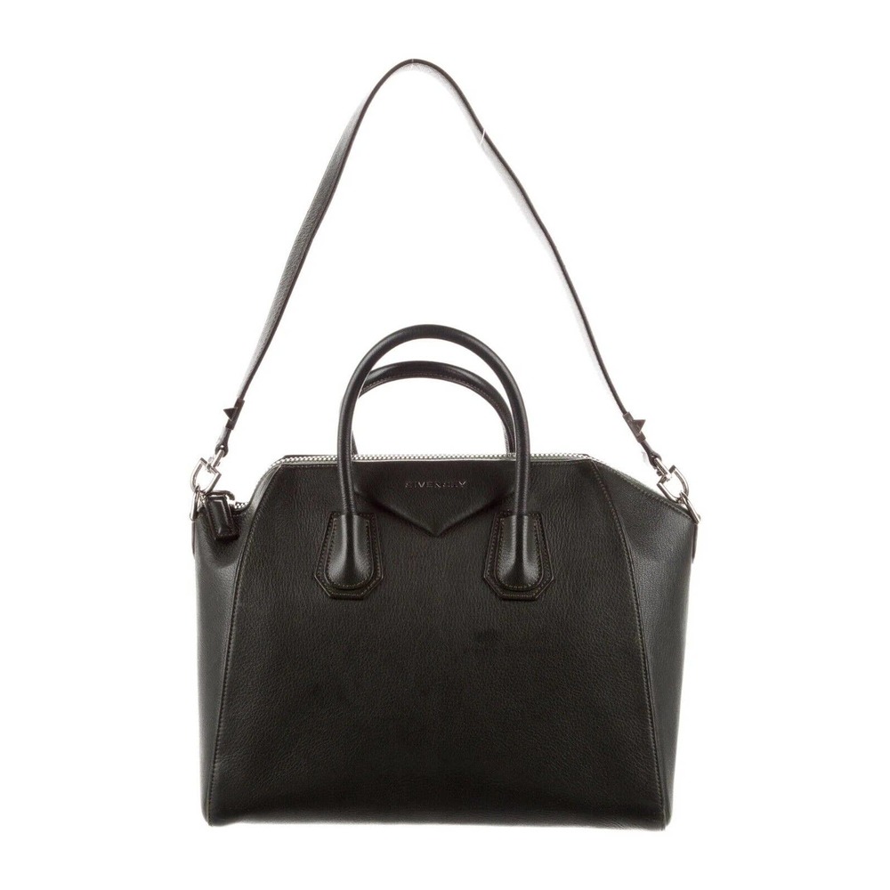 Givenchy Antigona Dark Green Pebbled Leather Shoulder Bag Tote Medium